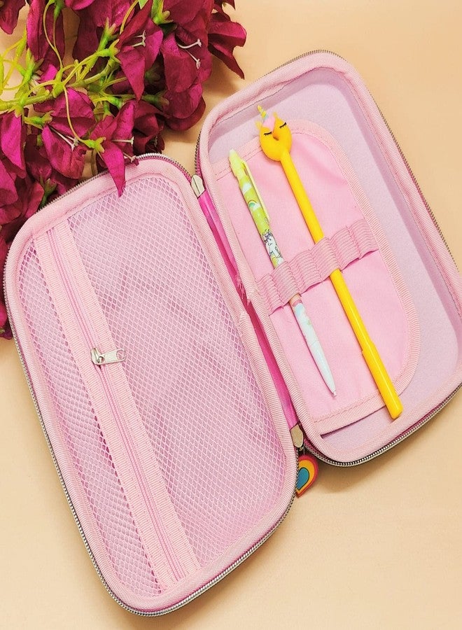 Tera13 TERA 13 Pencil Case for Kids (Pack of 3 Items) Unicorn Theme Pencil Pouch for Girls, Hardcase Bag Pouch, Hardtop, Stationary Pouch, Pen for Stationary Items, Birthday Return Gifts for Kids & Girls - Image 3